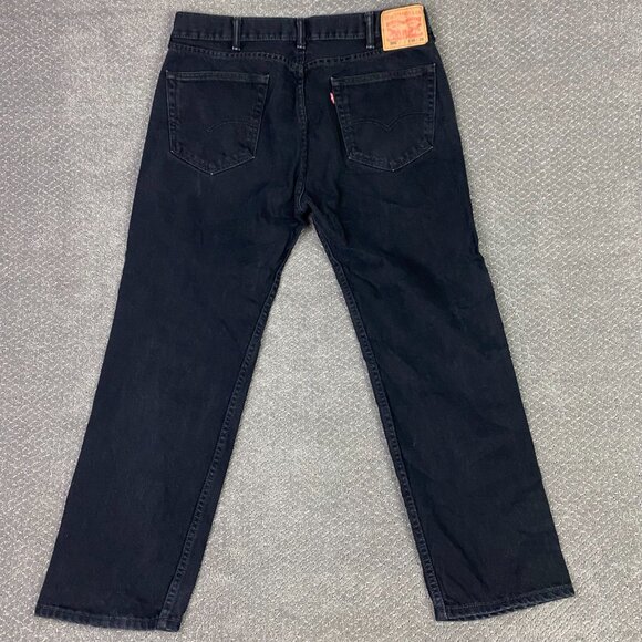 Levi's 505 Regular Leg Fit Straight Jeans Men's 38 x 30 Fit 36.5 x 29 Black 0260 - Picture 4 of 14